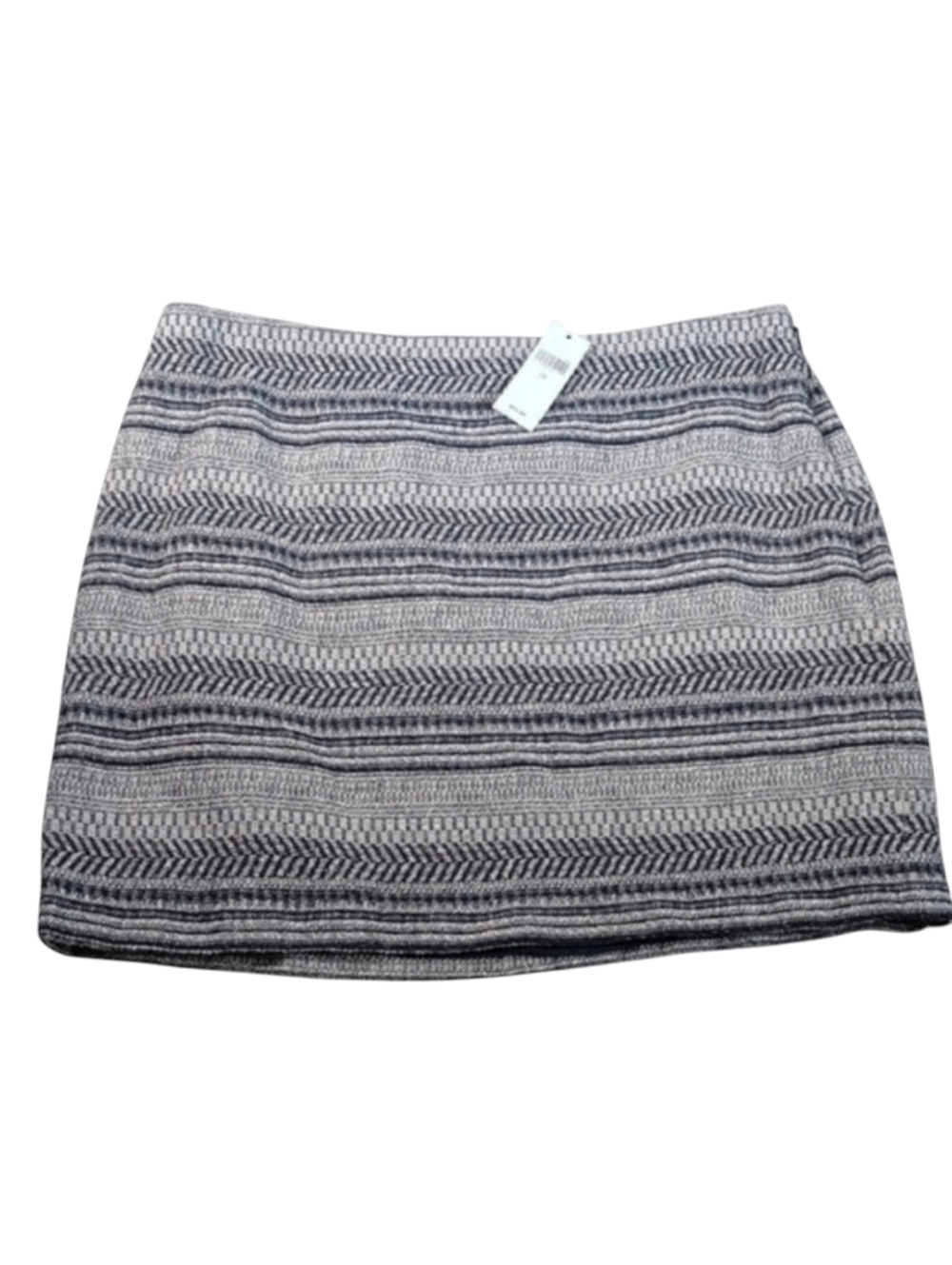 Banana Republic Navy Woven Striped Mini Skirt Size 10 NWT Fully Lined